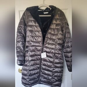 Calvin Klein Shiny Gray Puffer Jacket